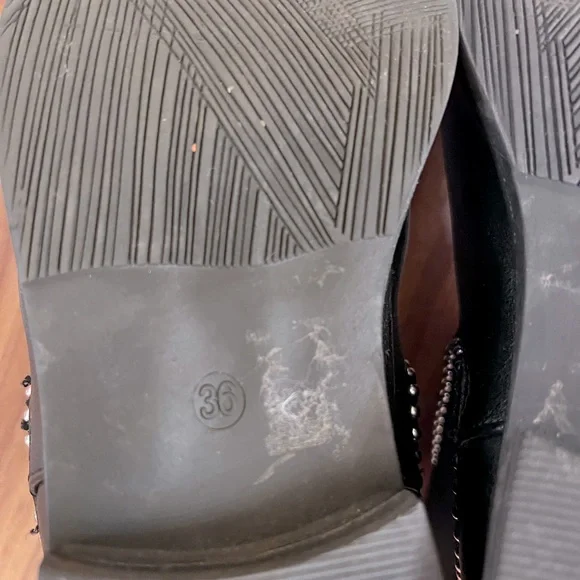 Black Boots with Silver Rhinestones - Picture 5 of 5